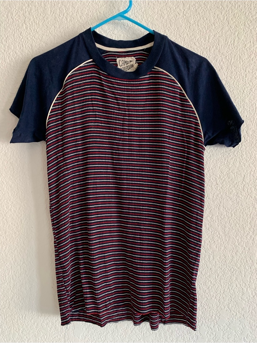 Camp Collection Red, White & Navy Striped Short Sleeve Tee